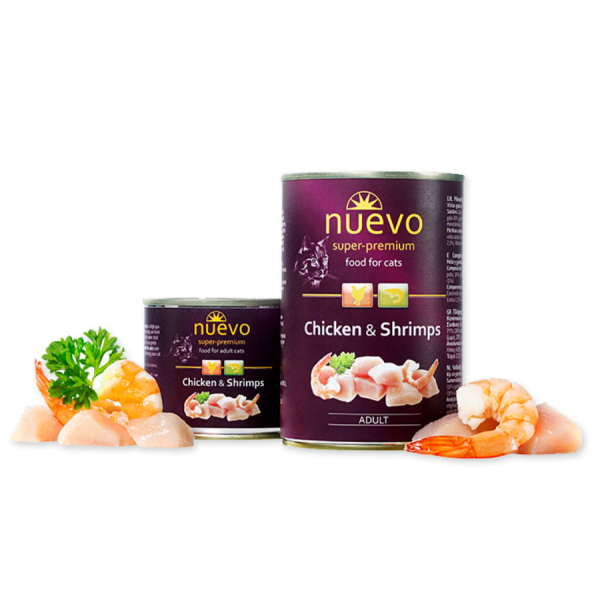  Nuevo Adult Με Κοτόπουλο & Γαρίδες 400gr Υγρη Τροφη