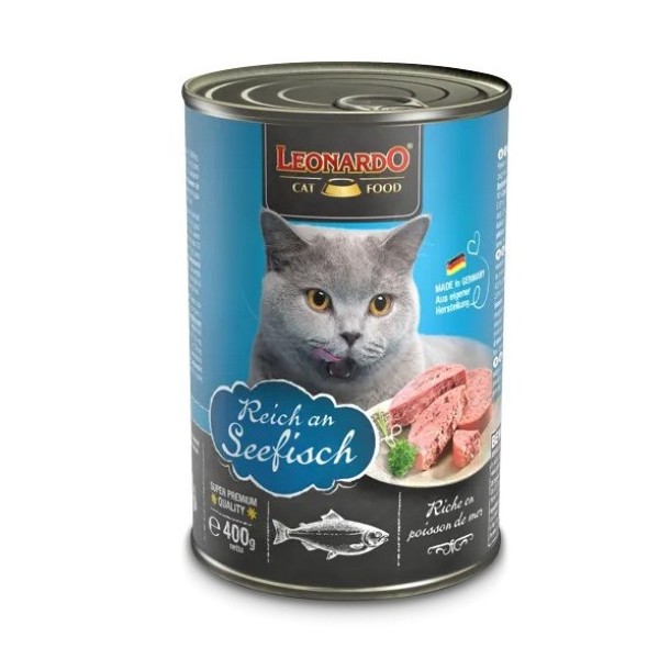 Υγρη Τροφη Γατας Leonardo Adult Με Ψαρια Ωκεανου 400g Υγρη Τροφη