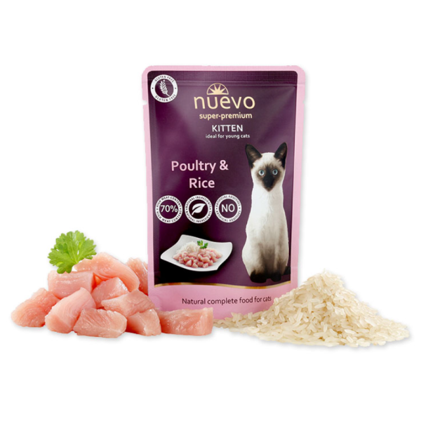  Nuevo Kitten Με Πουλερικά & Ρύζι 85g Υγρη Τροφη