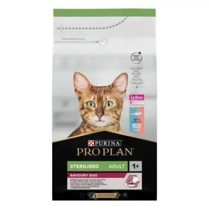 Τροφη Γατας Purina Pro Plan Sterilised Savoury Duo Με Πέστροφα & Μπακαλιάρο 1,5kg Ξηρα τροφη