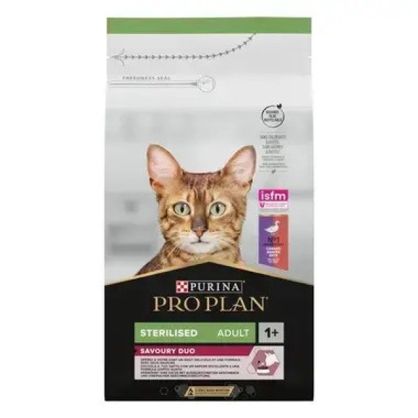Τροφη Γατας Purina Pro Plan Sterilised Duo Με Πάπια & Συκώτι 1,5kg Ξηρα τροφη