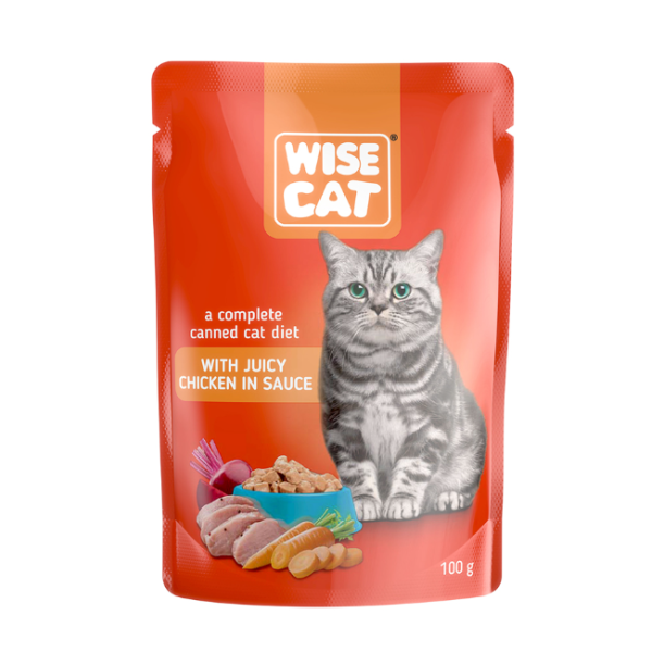  Wise Cat Adult With Juicy Chicken In Sauce 100g Υγρη Τροφη