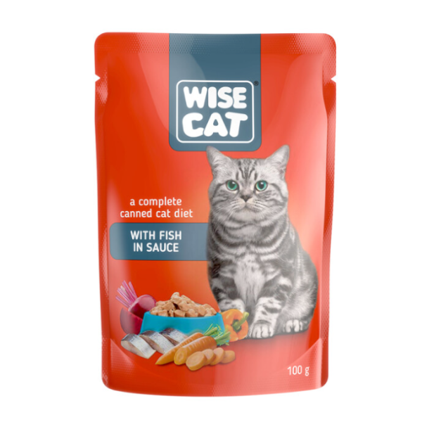  Wise Cat With Fish In Sauce 100g Υγρη Τροφη