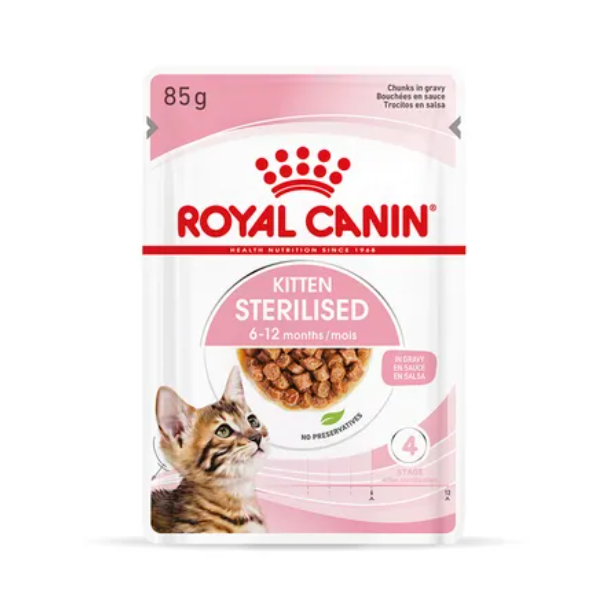 Royal Canin Kitten Sterilised In Gravy 85g Υγρη Τροφη
