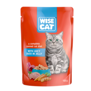  Wise Cat Adult With Juicy Duck In Sauce 100g Υγρη Τροφη