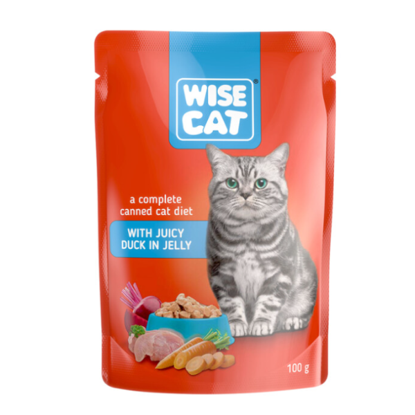  Wise Cat Adult With Juicy Duck In Sauce 100g Υγρη Τροφη
