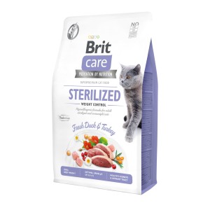 Τροφη Γατας Brit Care Sterilized Weight Control Με Πάπια & Γαλοπούλα 2kg Ξηρα τροφη