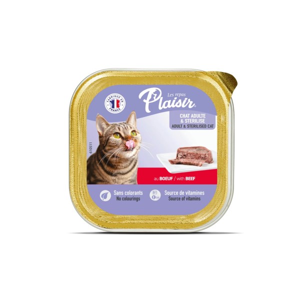  Plaisir Adult Pate Με Βοδινό 100g Υγρη Τροφη
