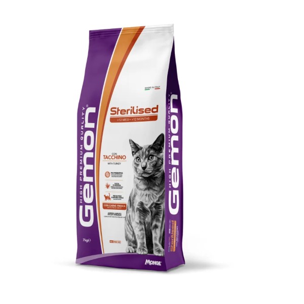 Gemon Cat Sterilised με Γαλοπούλα 7kg Ξηρα Τροφη Gemon Cat Sterilised με Γαλοπούλα 7kg Ξηρα Τροφη