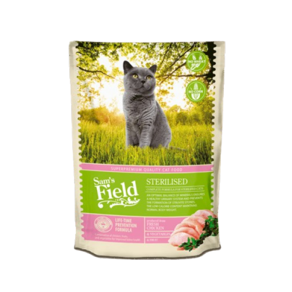 Τροφη Γατας Sam's Field Sterilised 2,5kg Ξηρα τροφη