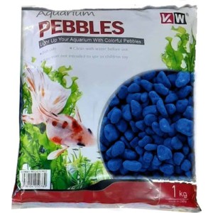 KW Pebbles Διακοσμητικό Χαλίκι Ενδυρείου Μπλε Σκούρο 1kg